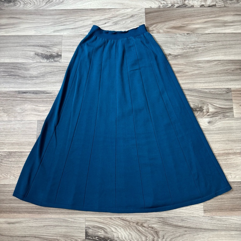 Pianissimo Made in USA Margot Skirt in Peacock Blue Size Small